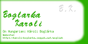boglarka karoli business card